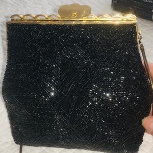 Holiday Evening Purse Magid in beautiful condition clean beaded w/ gold accents
